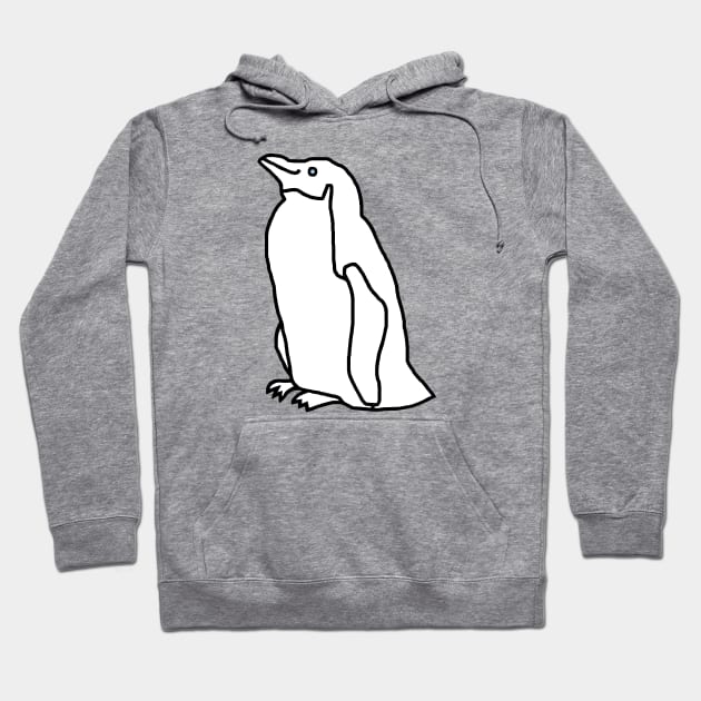 White Penguin Hoodie by ellenhenryart